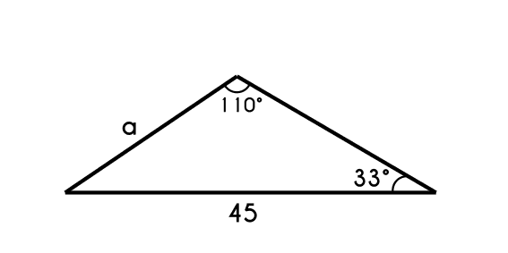 Example 1 of the sines law