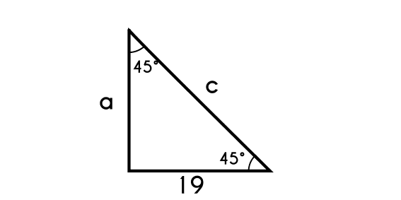 Example 3 of special right triangles